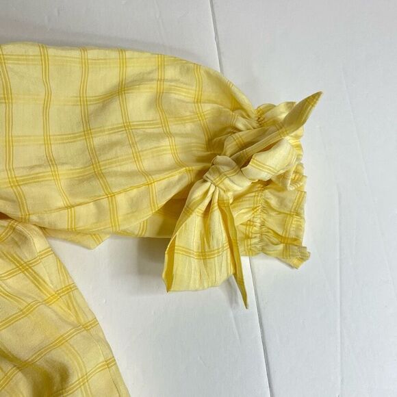 Capulet Midi Sun Dress Butter Yellow Plaid Size XS - Picture 11 of 13